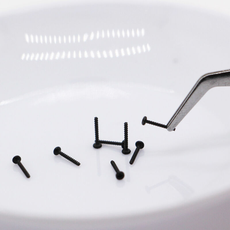 ニッケル付亜鉛付ブラックオキシード付マイクロスクリュー 工業用精密自力タッピングスクリュー