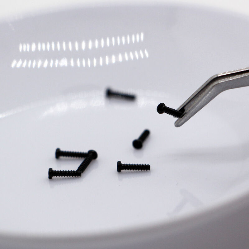 ニッケル付亜鉛付ブラックオキシード付マイクロスクリュー 工業用精密自力タッピングスクリュー